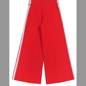 Veronica Beard Pipes and Shaw Red Orange Wide Leg Side Stripe pant Size